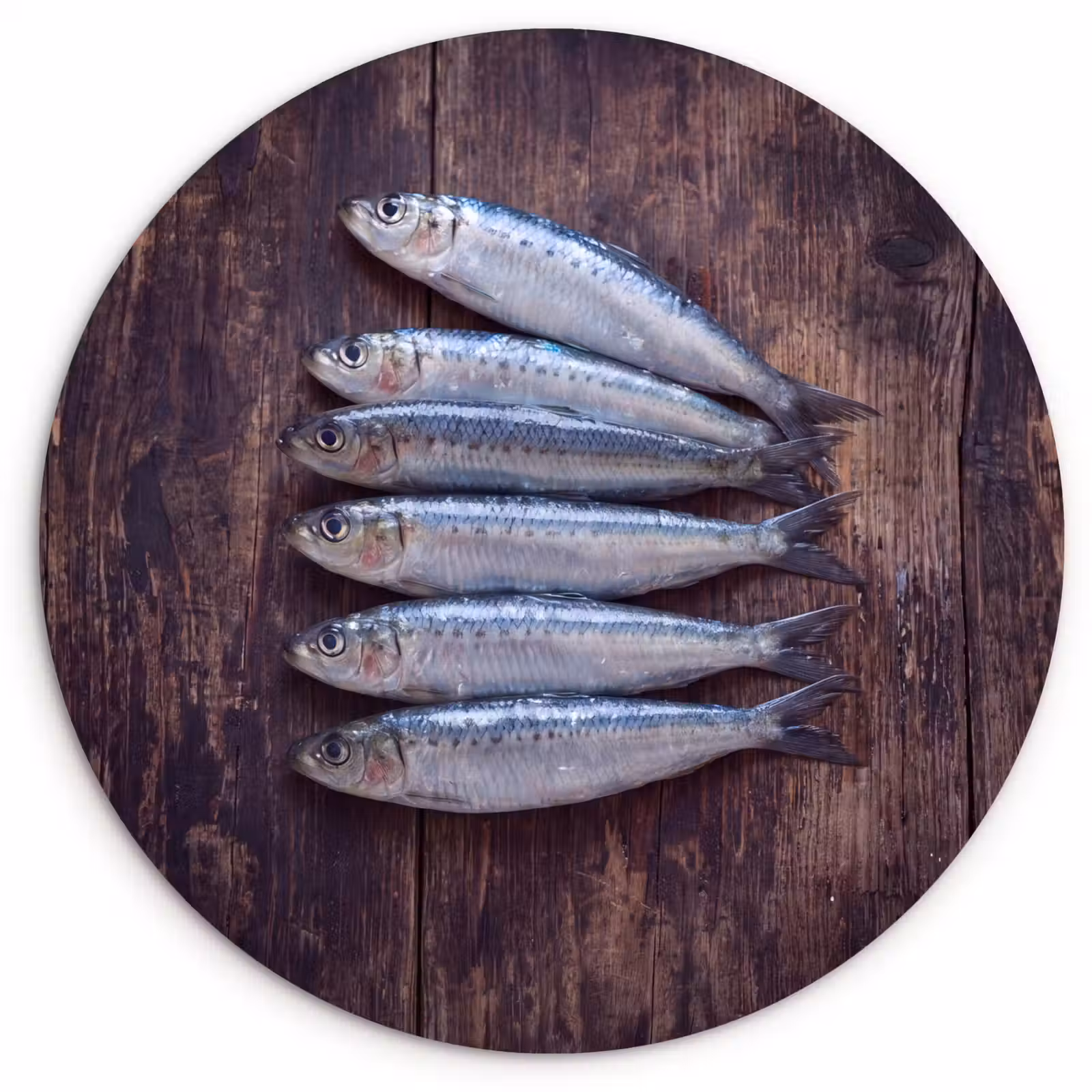 Wandcirkel - Glas - Vis - Hout - Eten — 1