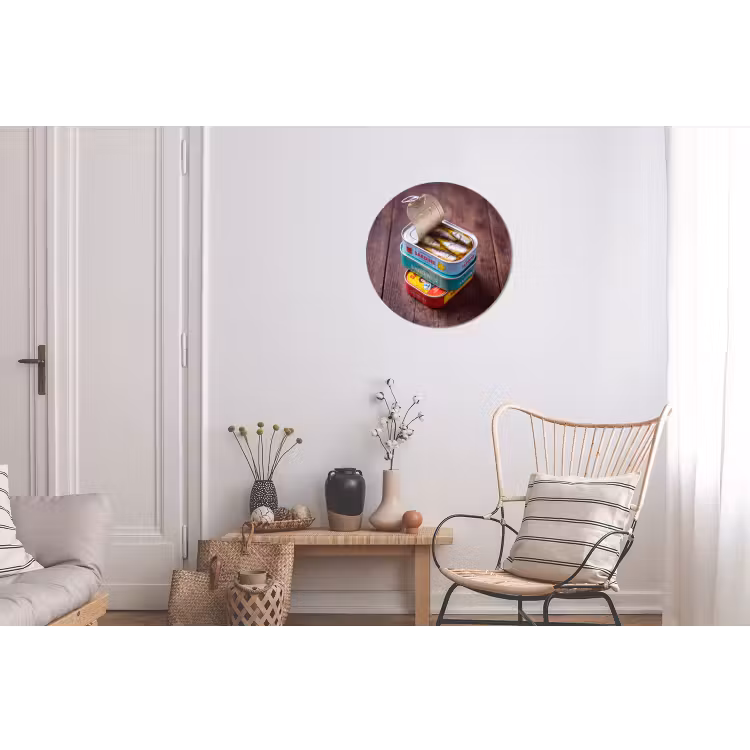 Wandcirkel - Aluminium - Vis - Blikjes - Keuken — 2