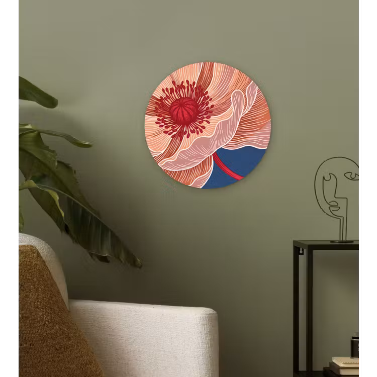Wandcirkel - Glas - Bloemen - Modern - Abstract — 3