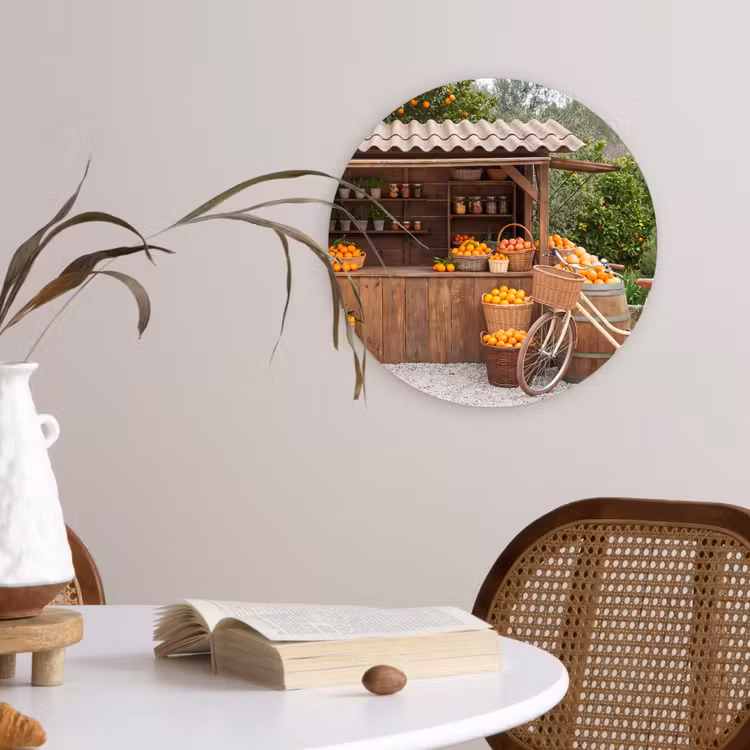 Wandcirkel - Glas - Fruit - Markt - Landelijk — 4