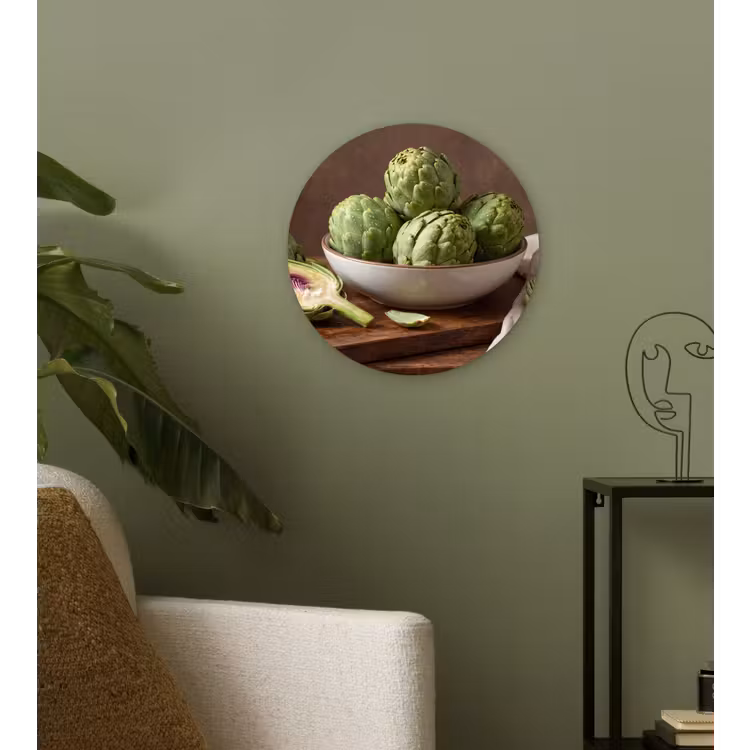Wandcirkel - Glas - Groenten - Artisjok - Keuken — 3
