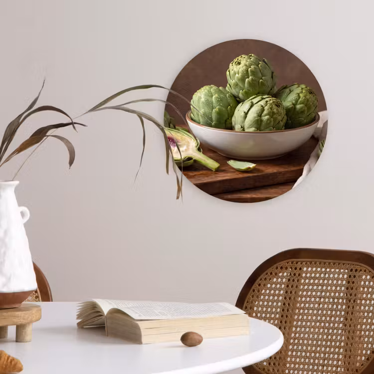 Wandcirkel - Glas - Groenten - Artisjok - Keuken — 4