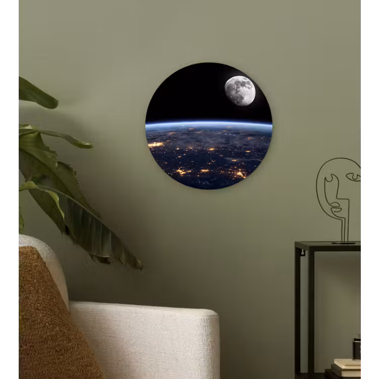Wandcirkel - Glas - Aarde - Nacht - Ruimte — 3