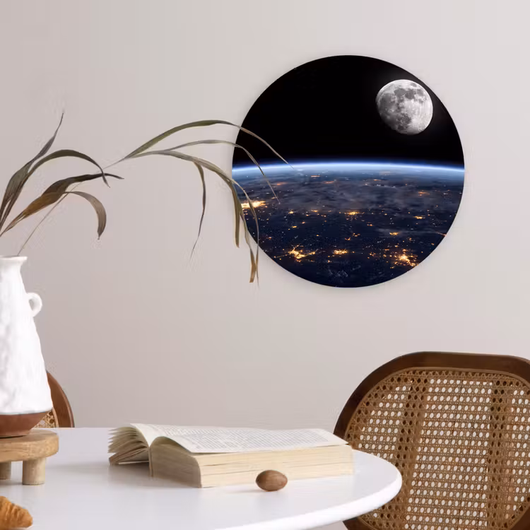 Wandcirkel - Glas - Aarde - Nacht - Ruimte — 4