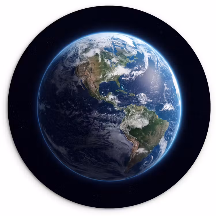 Wandcirkel - Glas - Aarde - Ruimte - Kosmos — 1