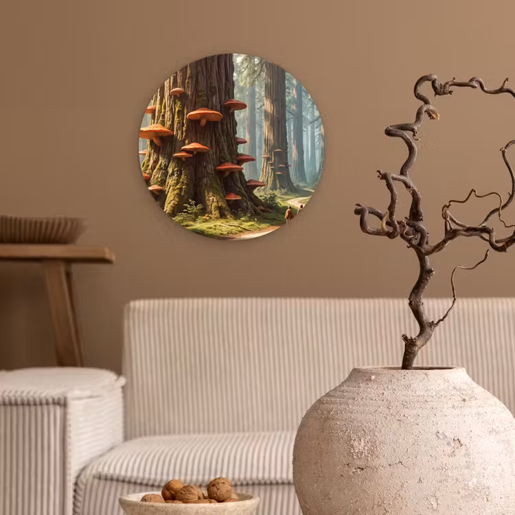 Wandcirkel - Glas - Bos - Bomen - Natuur — 2
