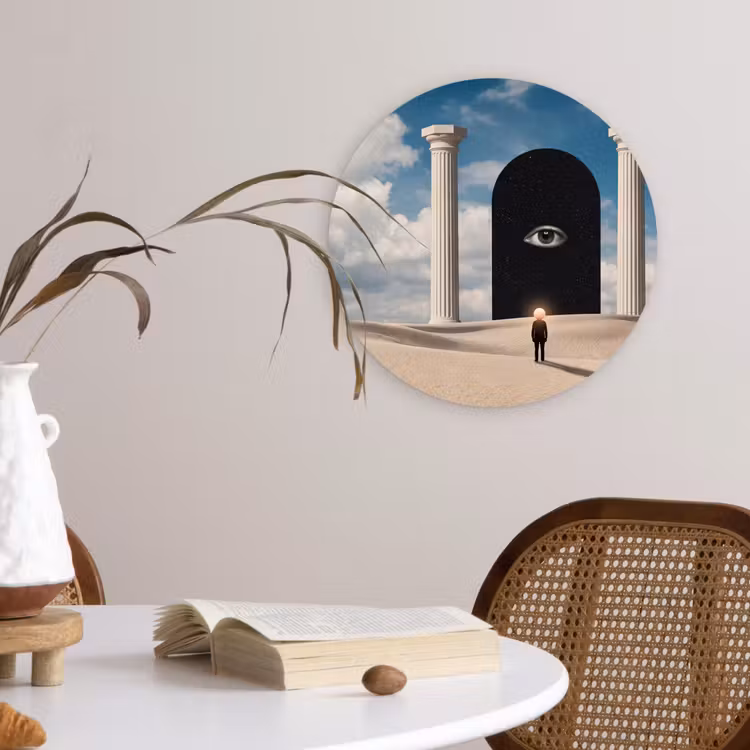Wandcirkel - Glas - Droom - Woestijn - Oog — 4