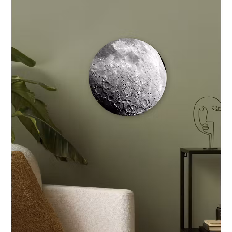 Wandcirkel - Glas - Maan - Kraters - Ruimte — 3