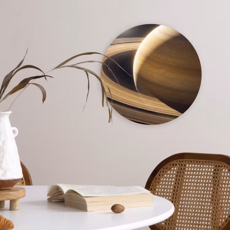 Wandcirkel - Glas - Planeet - Ringen - Ruimte — 4