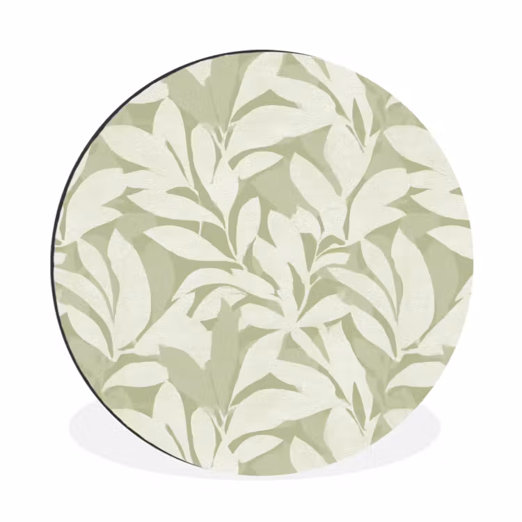Wandcirkel - Aluminium - Saliegroen - Botanisch - Minimalistisch - Patroon — 1