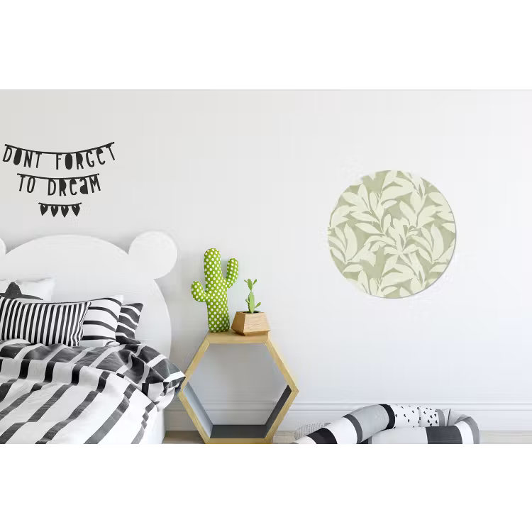 Wandcirkel - Aluminium - Saliegroen - Botanisch - Minimalistisch - Patroon — 5