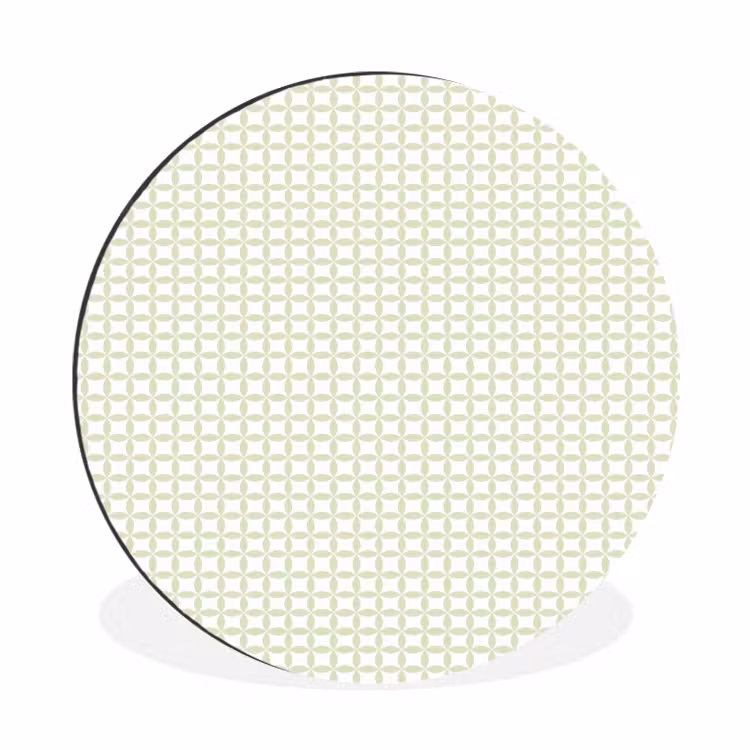 Wandcirkel - Aluminium - Saliegroen - Geometrisch - Cirkels - Patroon — 1