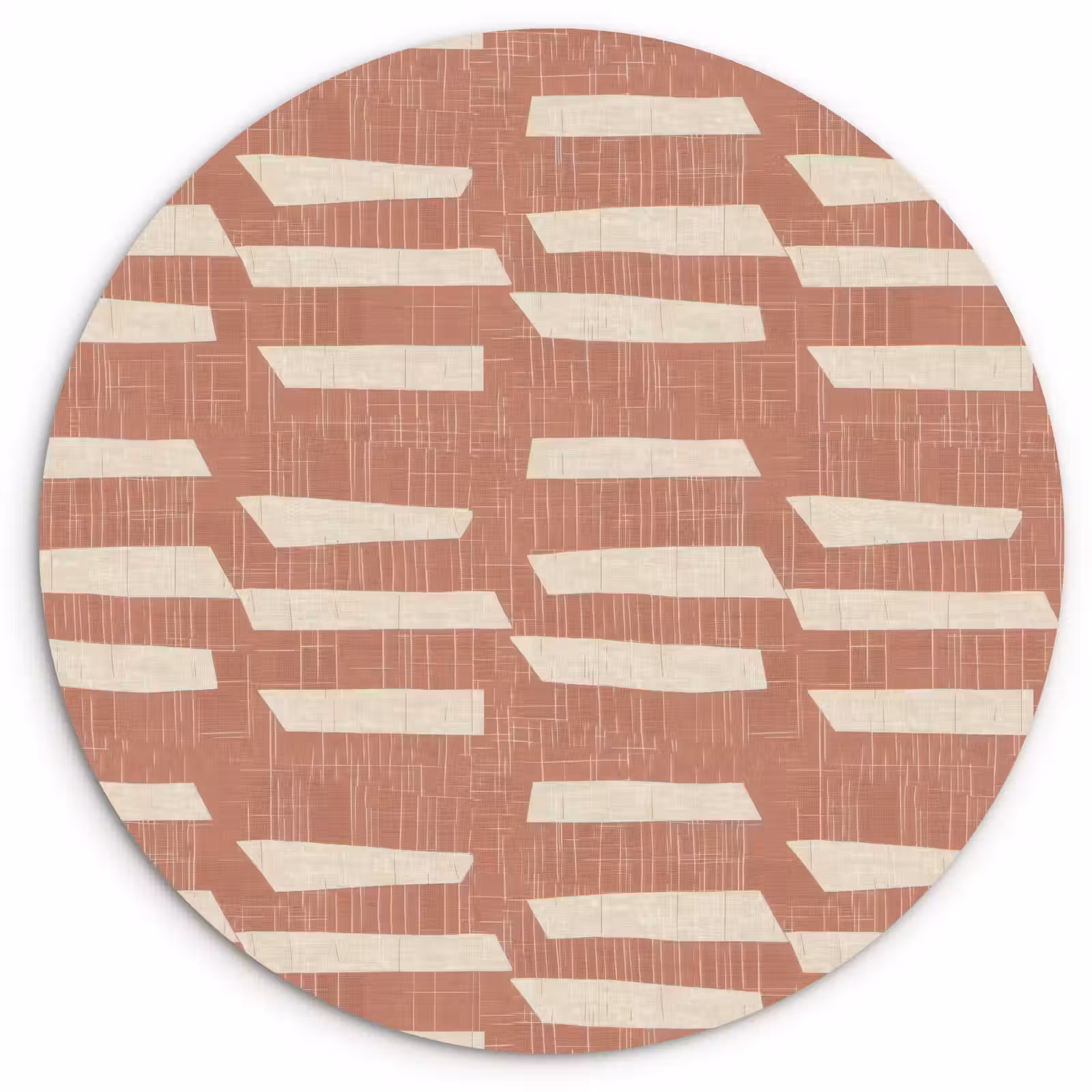 Wandcirkel - Glas - Terracotta - Abstract - Textuur - Patroon — 1