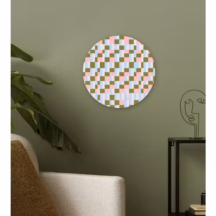 Wandcirkel - Glas - Patroon - Geometrisch - Abstract - Kleurrijk - Modern — 3