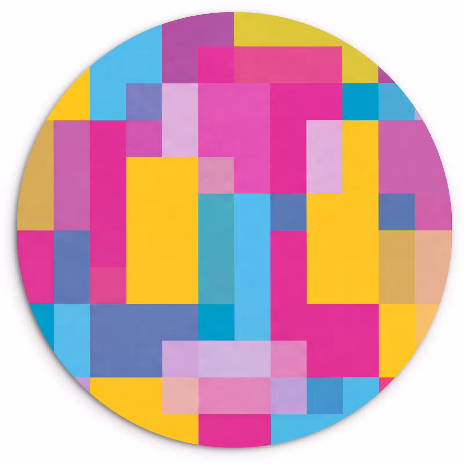 Wandcirkel - Glas - Abstract - Geometrisch - Kunst - Kleurrijk - Modern — 1
