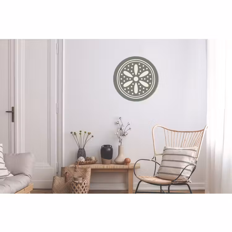 Wandcirkel - Aluminium - Patroon - Cirkel - Abstract - Groen - Decoratie — 2