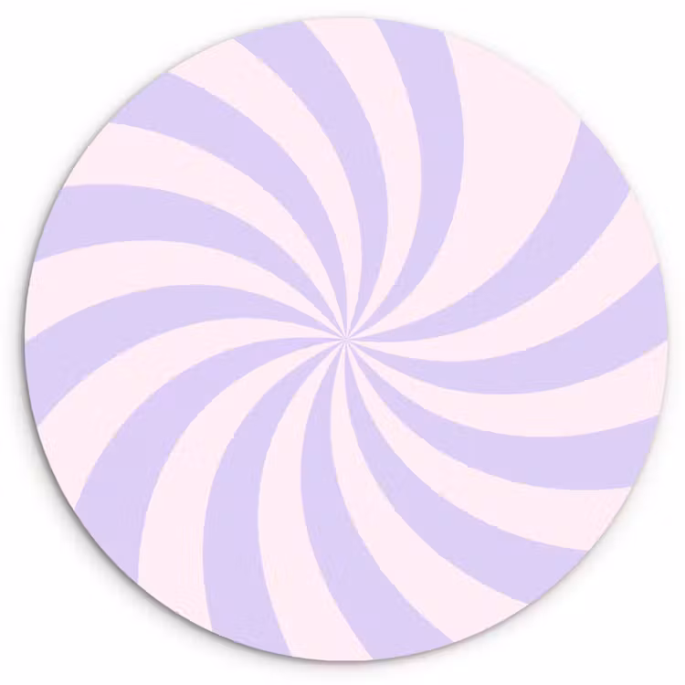Wandcirkel - Glas - Patroon - Spiraal - Abstract - Modern - Paars-Roze — 1