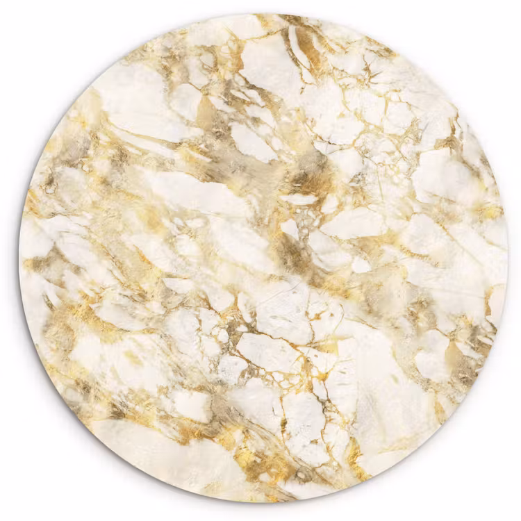 Wandcirkel - Glas - Warm - Gouden - Marmer - Patroon — 1