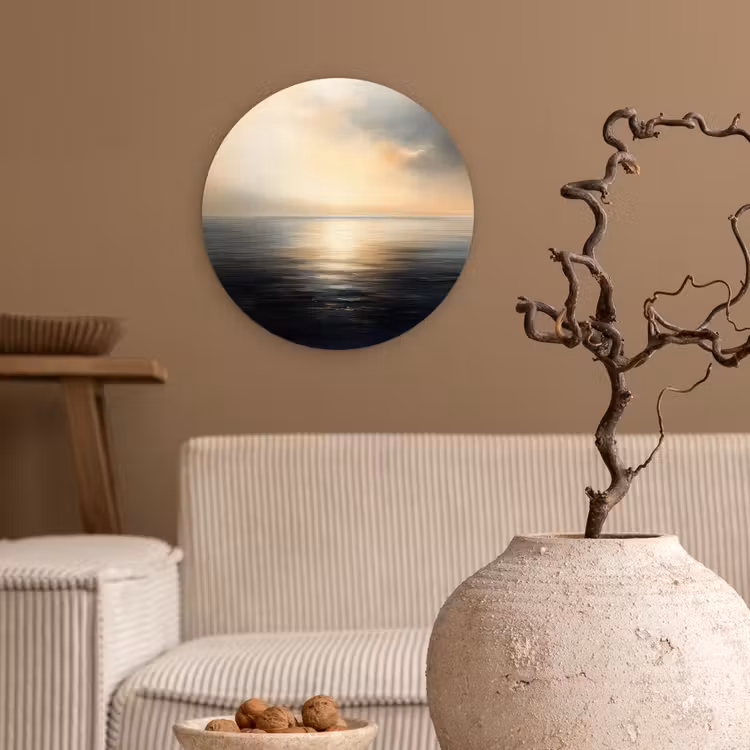 Wandcirkel - Glas - Zon - Horizon - Zee — 2