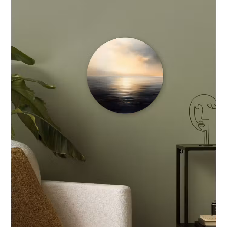 Wandcirkel - Glas - Zon - Horizon - Zee — 3
