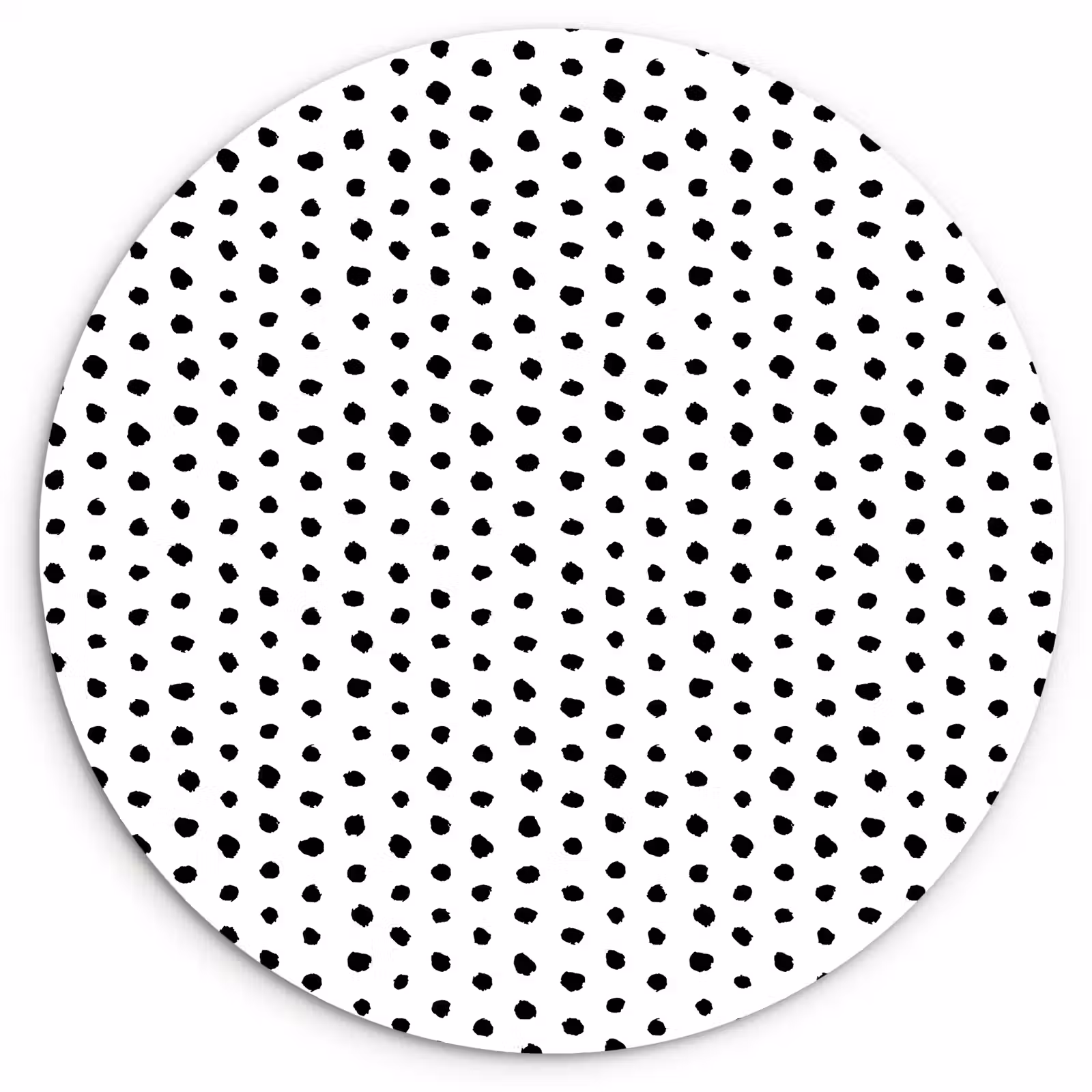 Wandcirkel - Glas - Wit - Zwart - Stippen - Patroon — 1