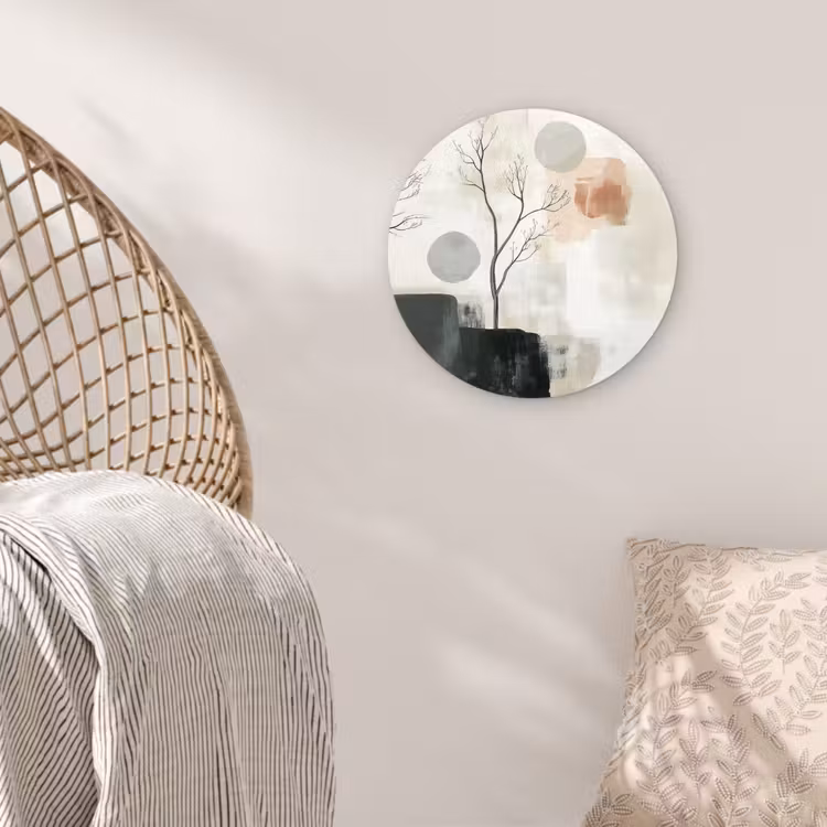 Wandcirkel - Glas - Wabi sabi - Beige - Plant — 5
