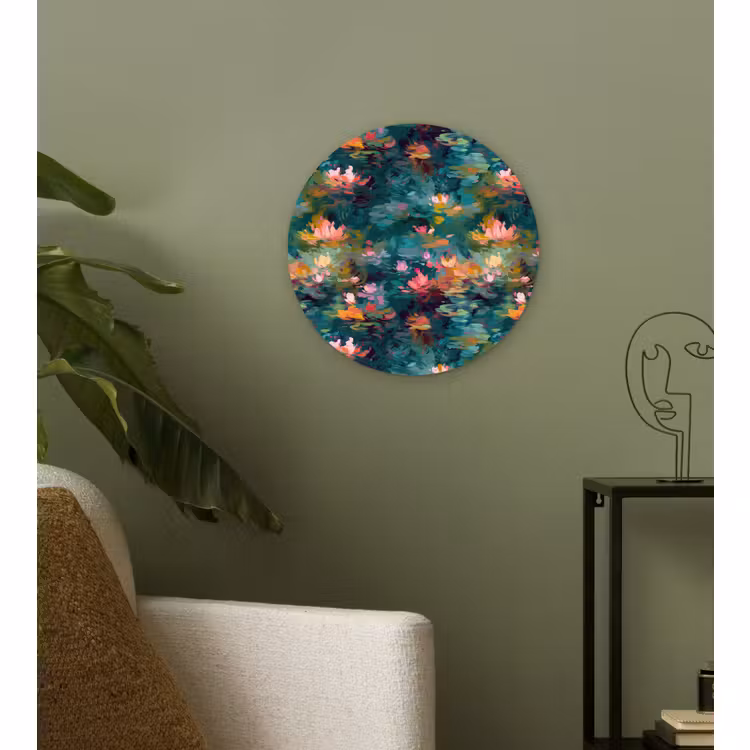 Wandcirkel - Glas - Waterlelies - Vijver - Water — 3