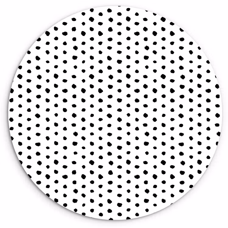 Wandcirkel - Glas - Wit - Zwart - Stippen - Patroon — 1