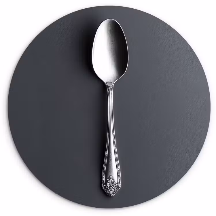 Wandcirkel - Glas - Zilver - Metaal - Lepel — 1