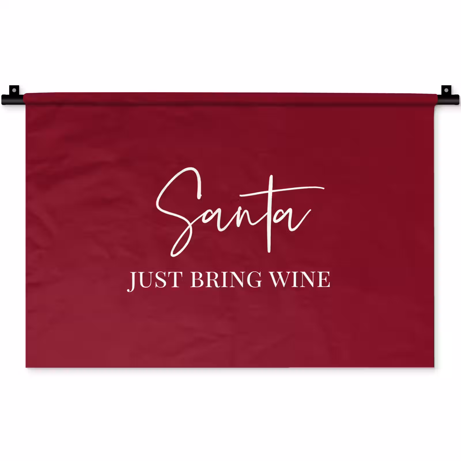 Wandkleed - Santa - Wine - Rood - Kerst - Kerstman — 1