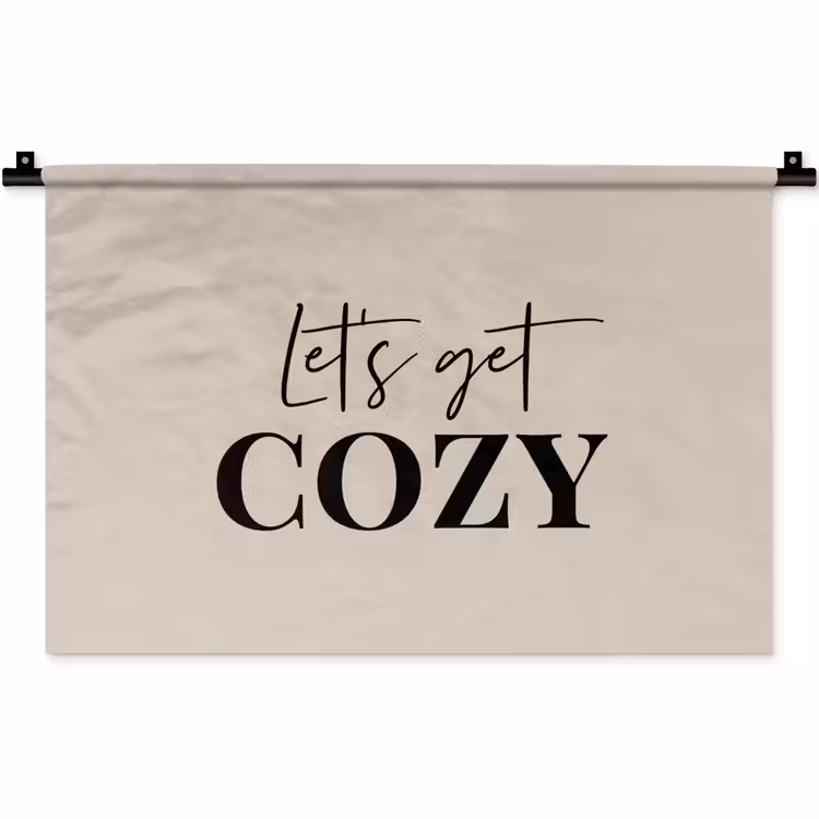 Wandkleed - Beige - Winter - Quote - Cozy — 1