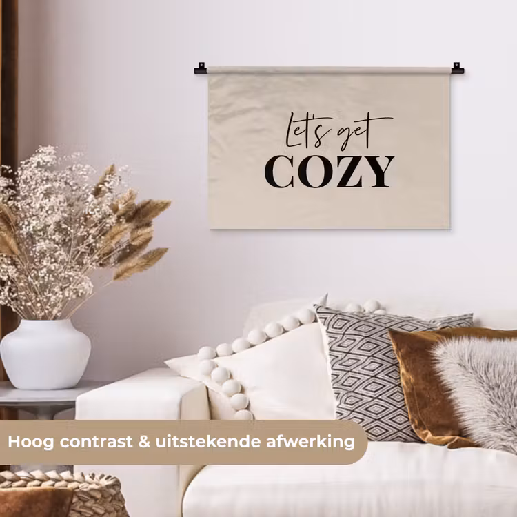 Wandkleed - Beige - Winter - Quote - Cozy — 4