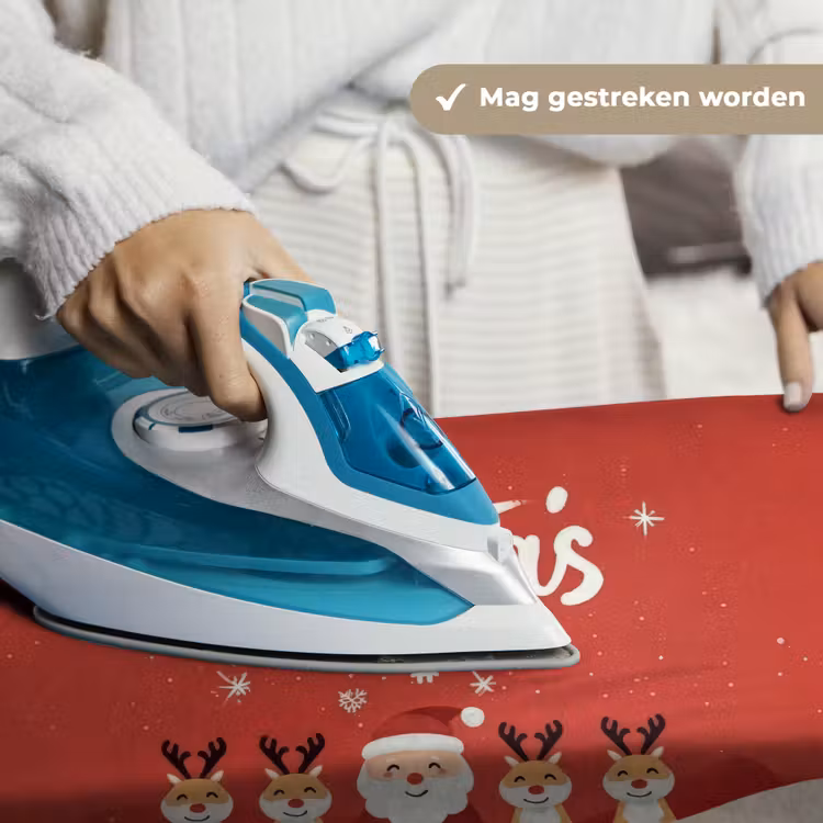 Wandkleed - Illustratie - Kerstman - Rendieren - Rood — 6