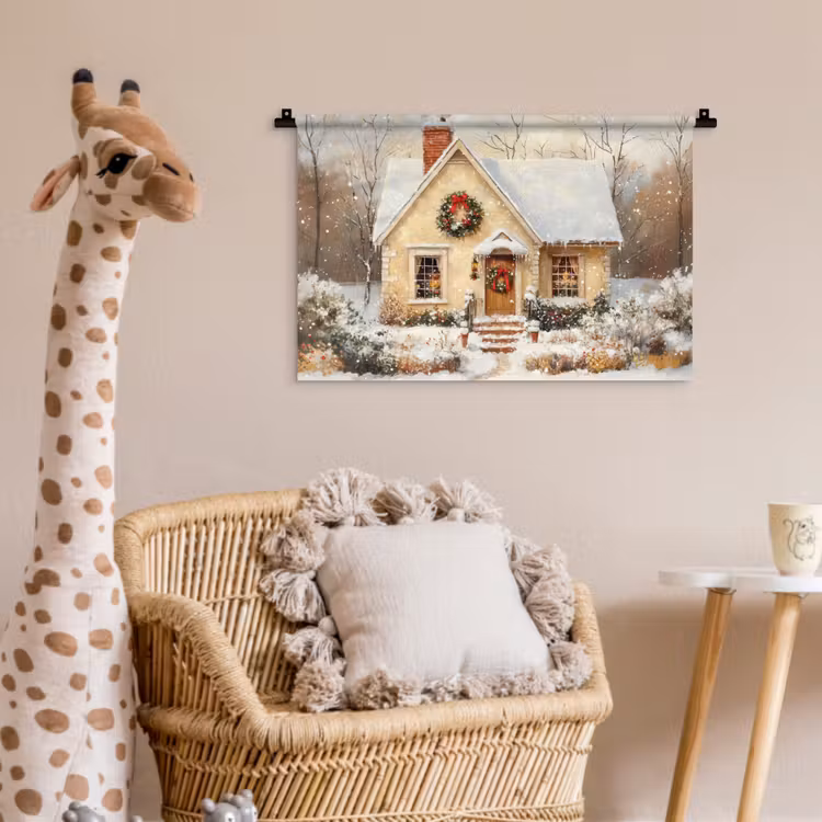 Wandkleed - Kerst - Huis - Winter - Sneeuw — 5