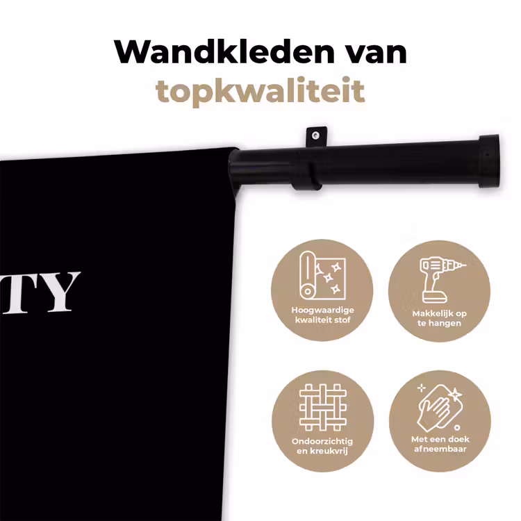 Wandkleed - Kerst - Zwart - Wit - Quote - Grappig — 3