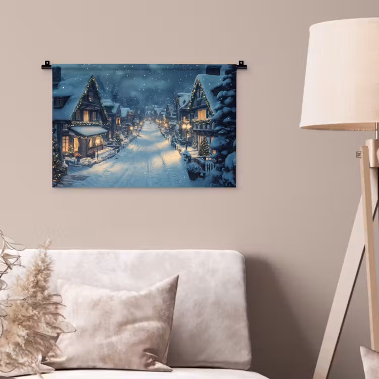 Wandkleed - Kerstdorp - Kerst - Sneeuw - Winter — 2