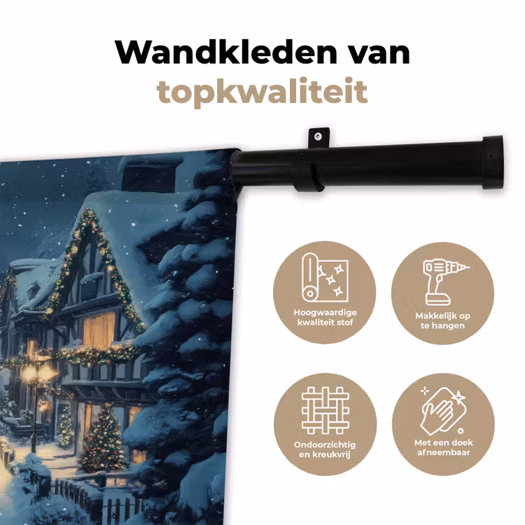 Wandkleed - Kerstdorp - Kerst - Sneeuw - Winter — 3