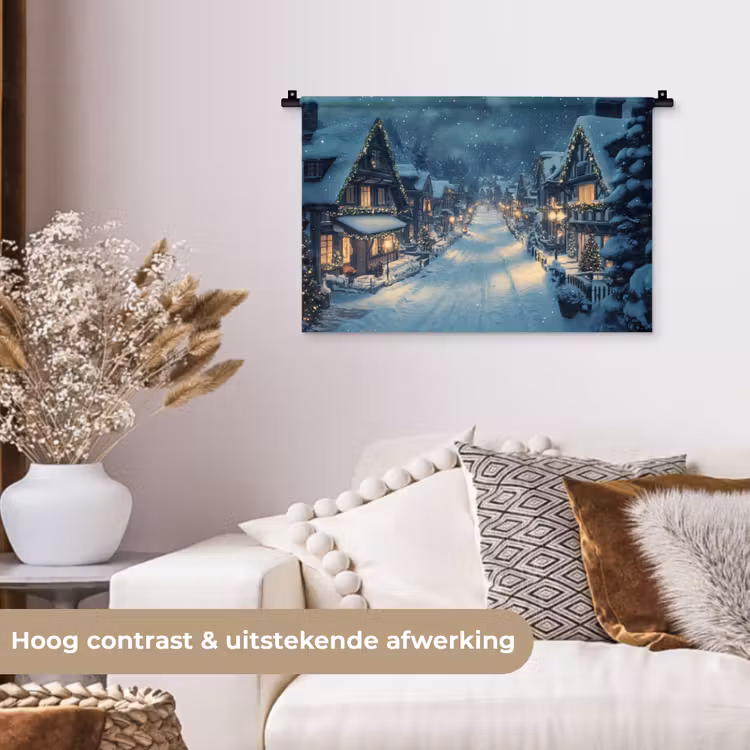 Wandkleed - Kerstdorp - Kerst - Sneeuw - Winter — 4