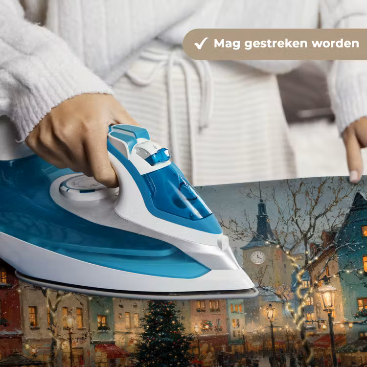 Wandkleed - Kerstsfeer - Stadsplein - Kleurrijk — 6