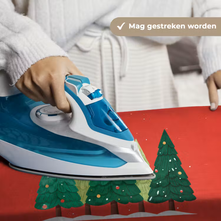 Wandkleed - Minimalistisch - Kerstbomen - Rood - Sneeuw — 6