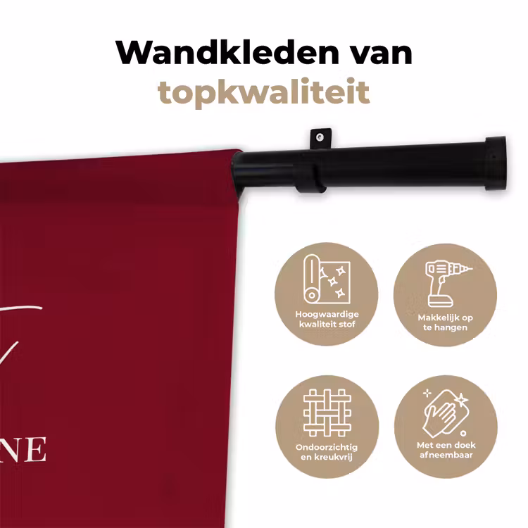 Wandkleed - Santa - Wine - Rood - Kerst - Kerstman — 3