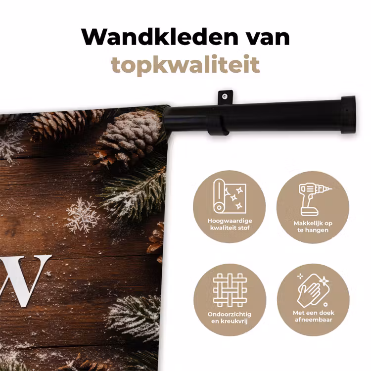 Wandkleed - Sneeuw - Houtlook - Quote - Let it snow — 3