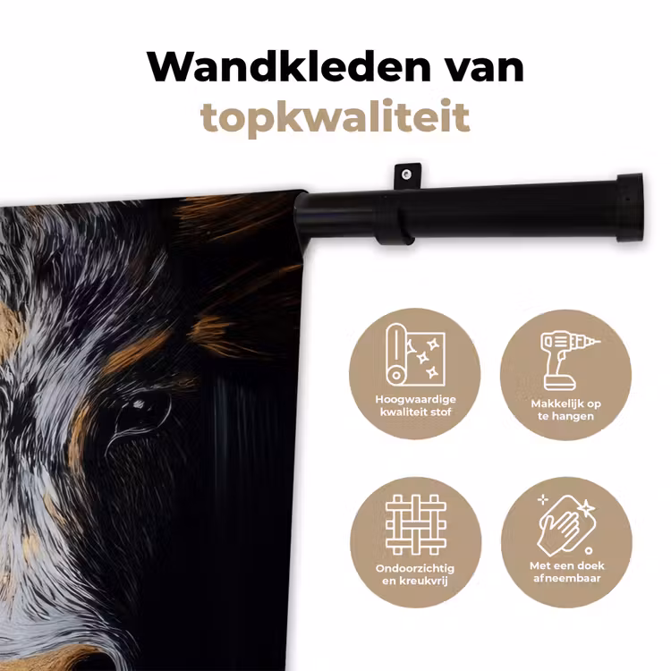 Wandkleed - Stier - Hoorns - Snuit - Goud — 3