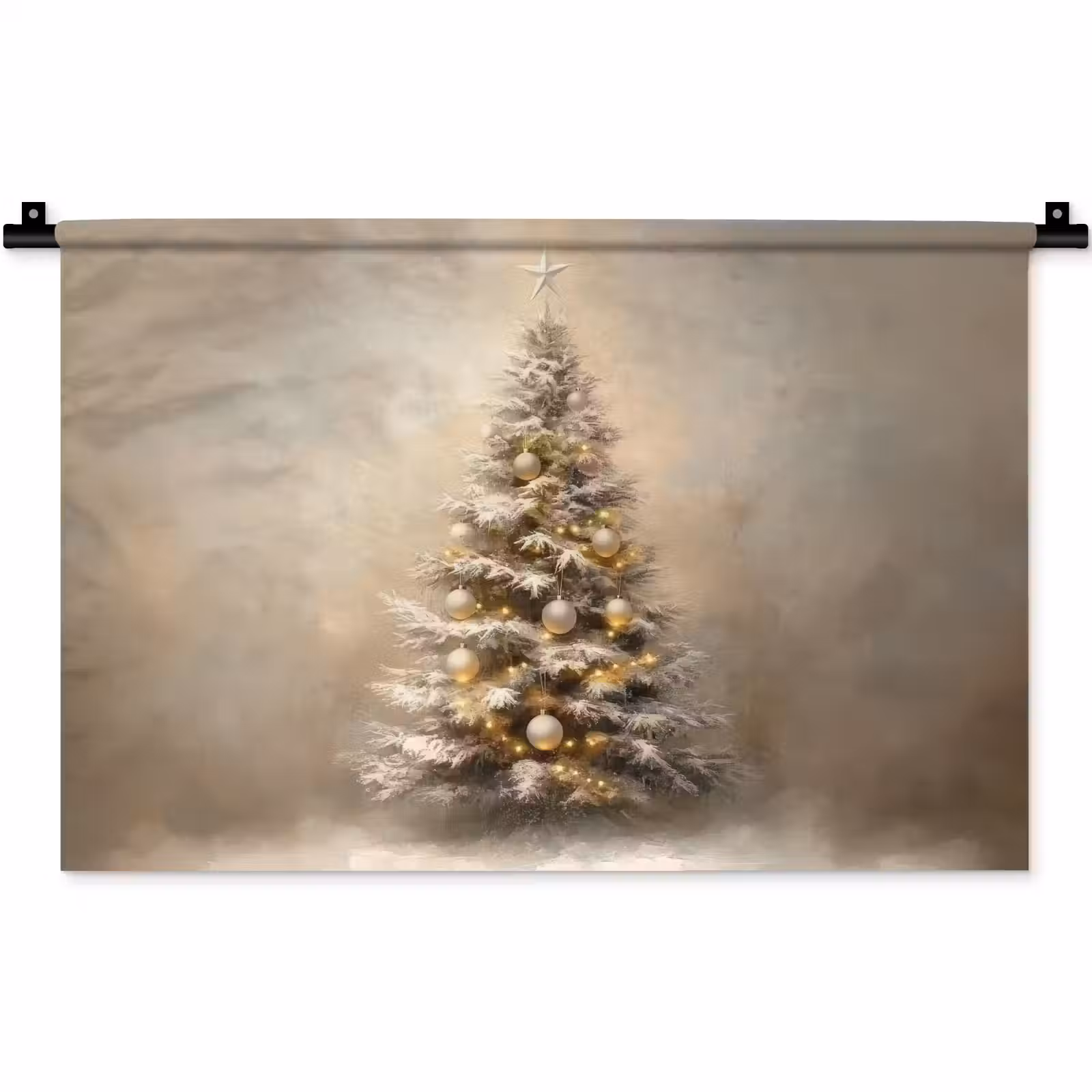 Wandkleed - Kerst - kerstboom - Sneeuw - Art — 1