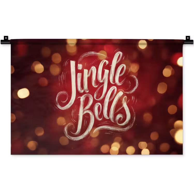 Wandkleed - Jingle - Bells - Kerst - Rood — 1