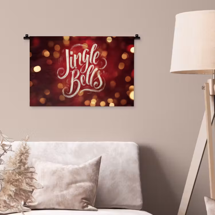 Wandkleed - Jingle - Bells - Kerst - Rood — 2