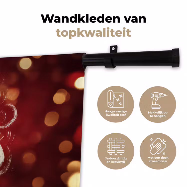 Wandkleed - Jingle - Bells - Kerst - Rood — 3