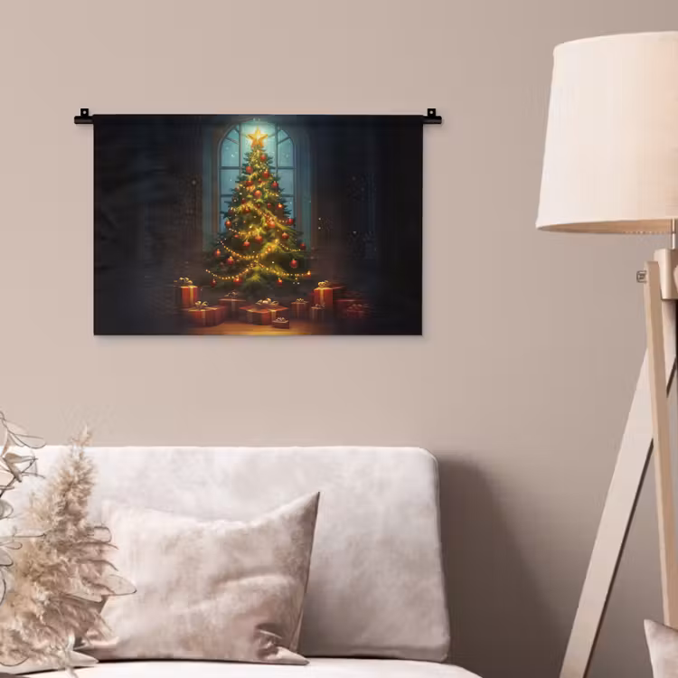 Wandkleed - Kerstboom - Cadeau - Kerst - Winter — 2