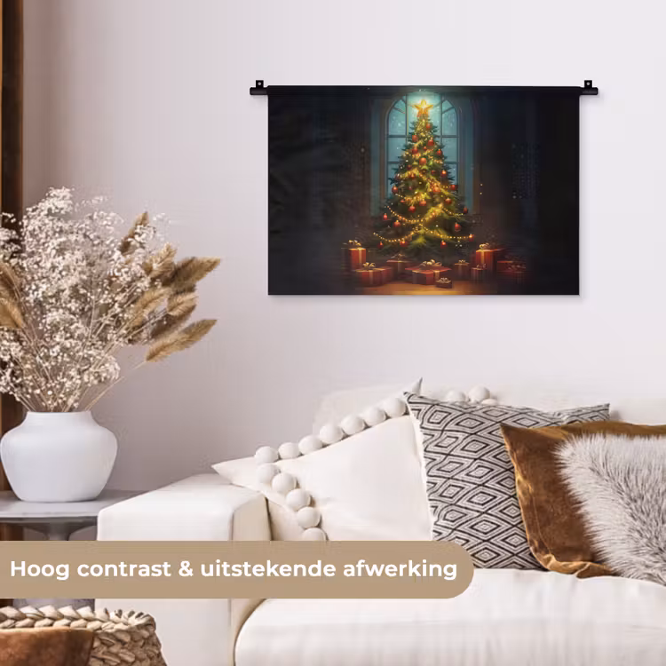 Wandkleed - Kerstboom - Cadeau - Kerst - Winter — 4