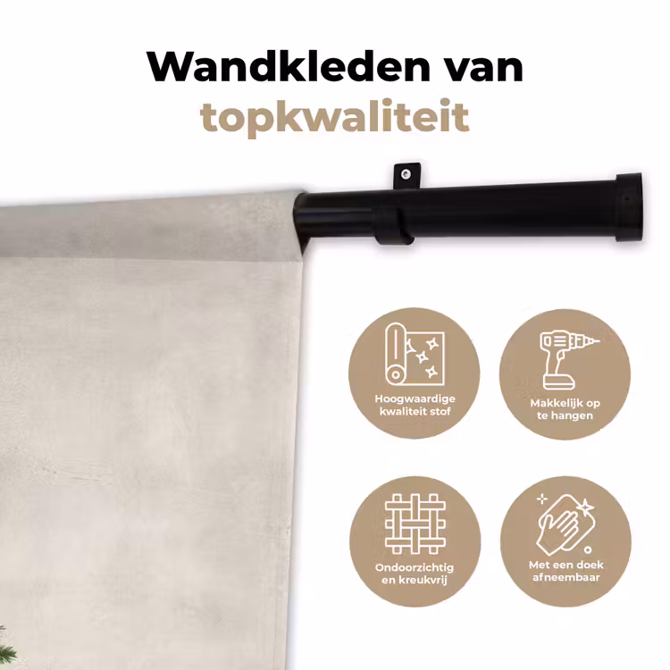 Wandkleed - Kerstboom - Groen - Kerstmis - Feestdagen — 3